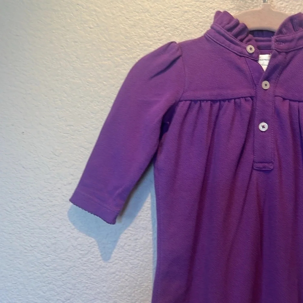 Ralph Lauren Baby Girl’s Purple Polo Shirt Style Ruffle Neck Romper 3 Months